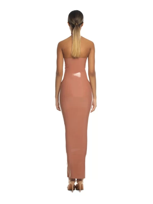 Latex Dress Lyra Dark Beige
