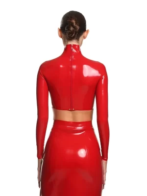 Latex semicircle cutout top