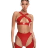 Latex semicircle cutout top
