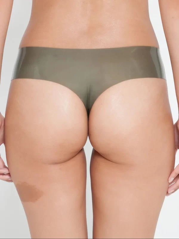 Latex Minihotpant uni with plain edges.