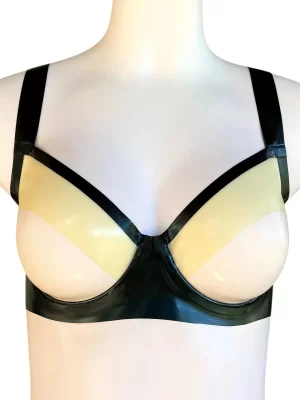 Latex Half-Open Cup Underwire Bra