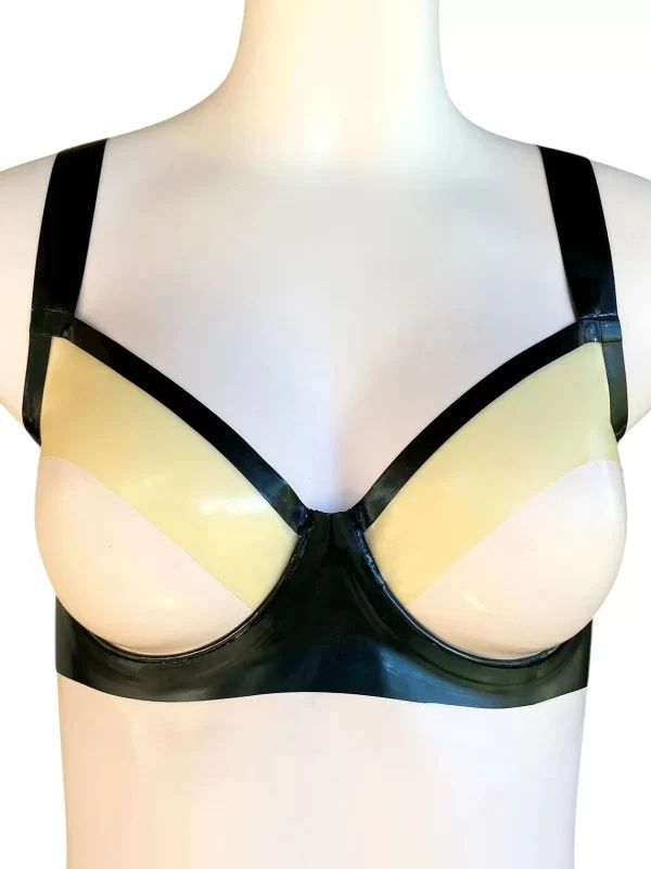Latex Half-Open Cup Underwire Bra