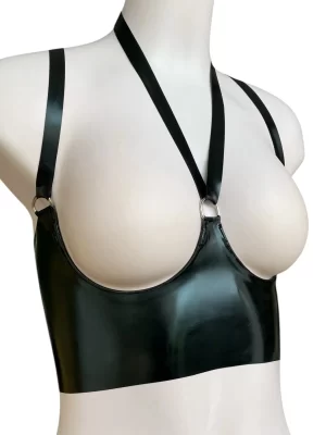 Open bra with shoulder and neck straps