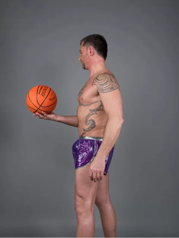 Latex sporty mens shorts