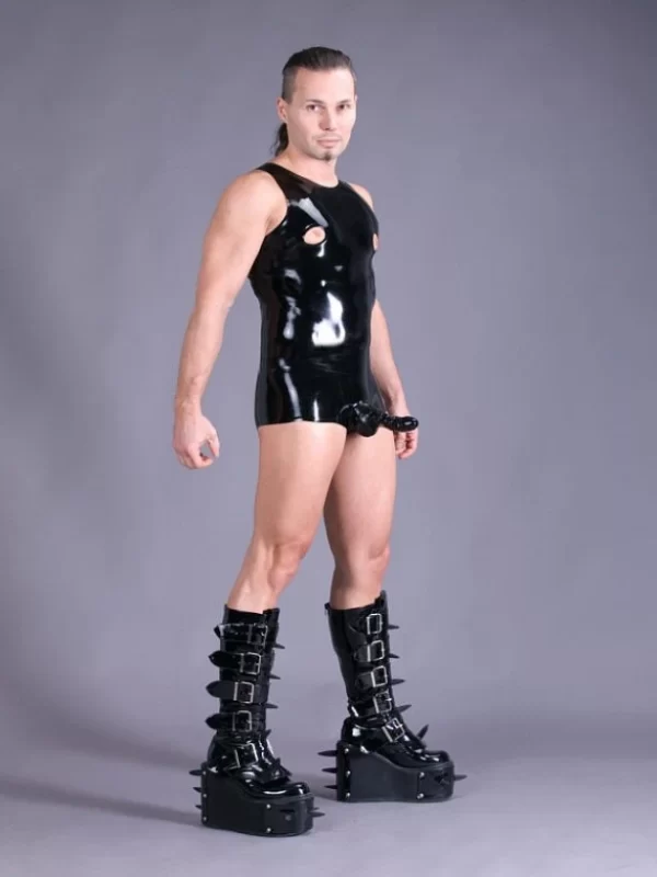Classic mens latex hot pants