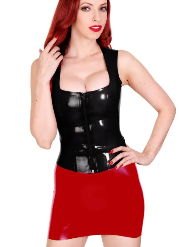 Latex Scoop Neck Top
