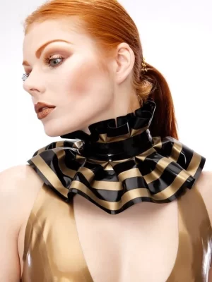 Latex Striped Victorian Collar