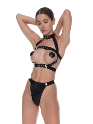 Latex Harness&panties Set