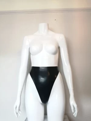 Latex High-waist Thong Back Knickers