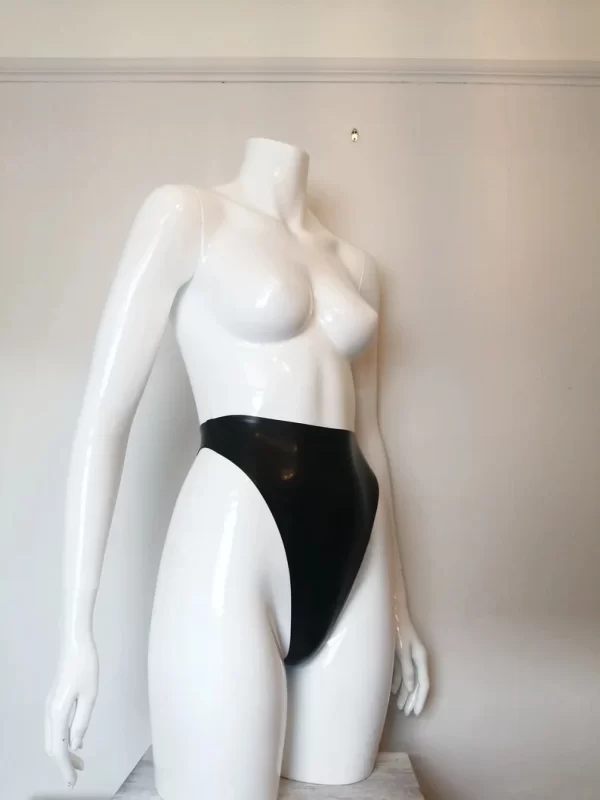 Latex High-waist Thong Back Knickers