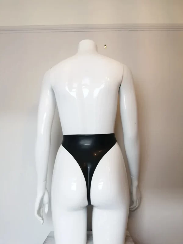 Latex High-waist Thong Back Knickers