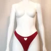 Latex highwaist thong back knickers