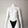 Latex highwaist thong back knickers