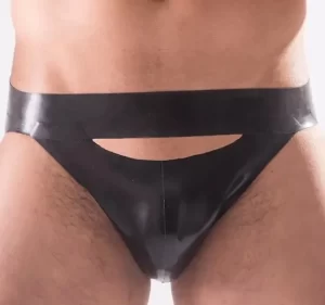Latex Pouch Front Shorts