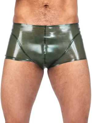 Latex Army Green Shorts