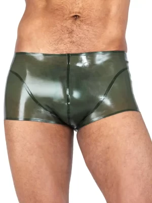 Latex Army Green Shorts