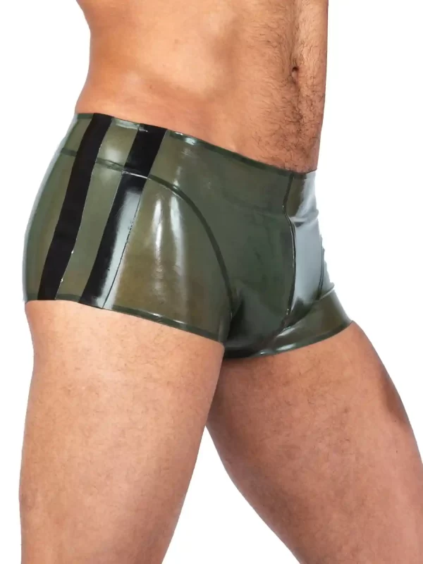 Latex Army Green Shorts