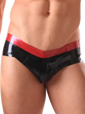 Latex Rubber Contrast Pants