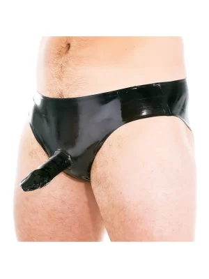 latex Penis Pants Black