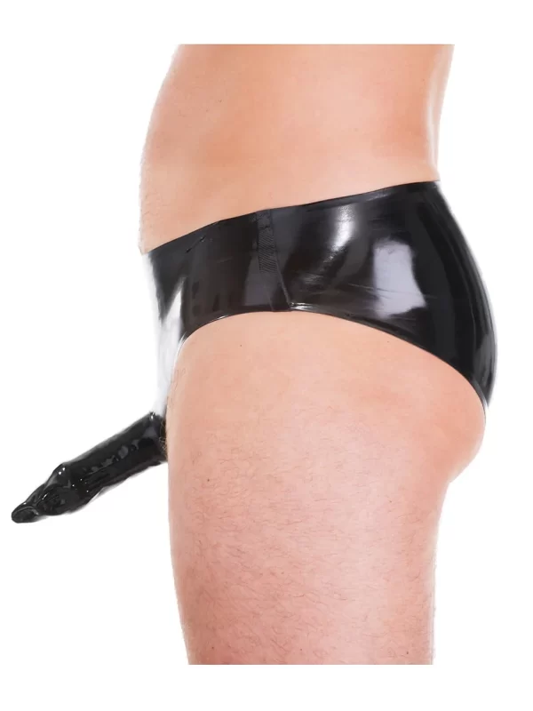 latex Penis Pants Black