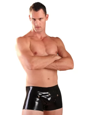 Latex Keyhole Boxers With Detachable Pouch