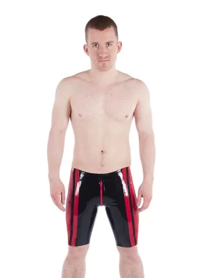 Latex figure hugging shorts