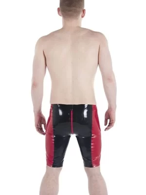 Latex figure hugging shorts