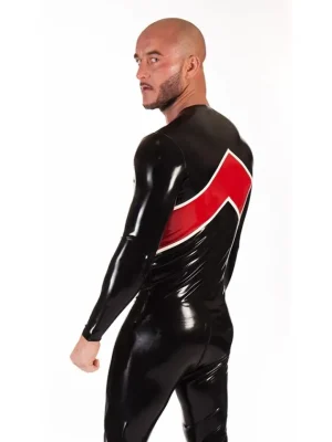 Latex Long Sleeve T-Shirt With Trimmed Panel