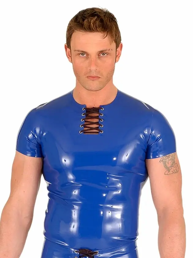 Latex T-Shirt Lace Up Front Latex T-Shirt Lace Up Front
