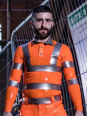 Latex Hi Vis Polo Top Latex Hi Vis Polo Top