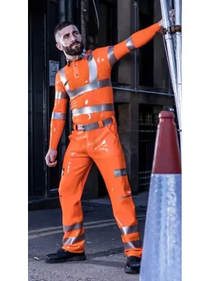 Latex Hi Vis Polo Top