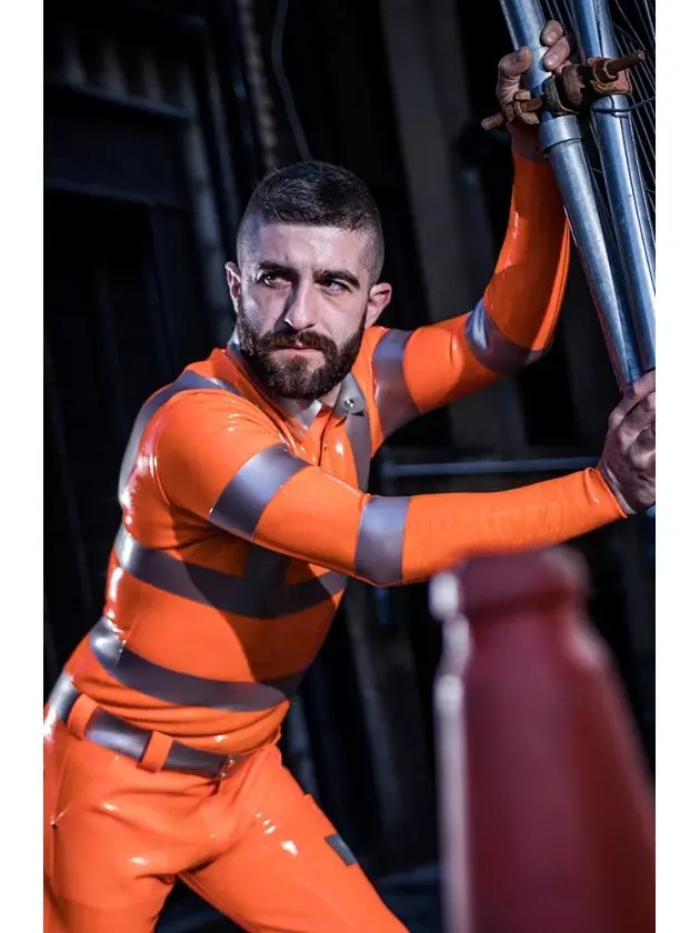 Latex Hi Vis Polo Top Latex Hi Vis Polo Top