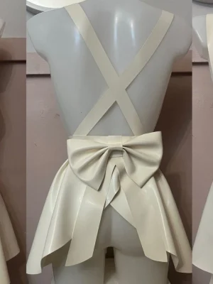 Latex pinafore skirt