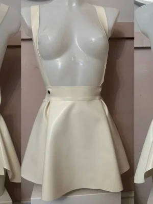 Latex pinafore skirt