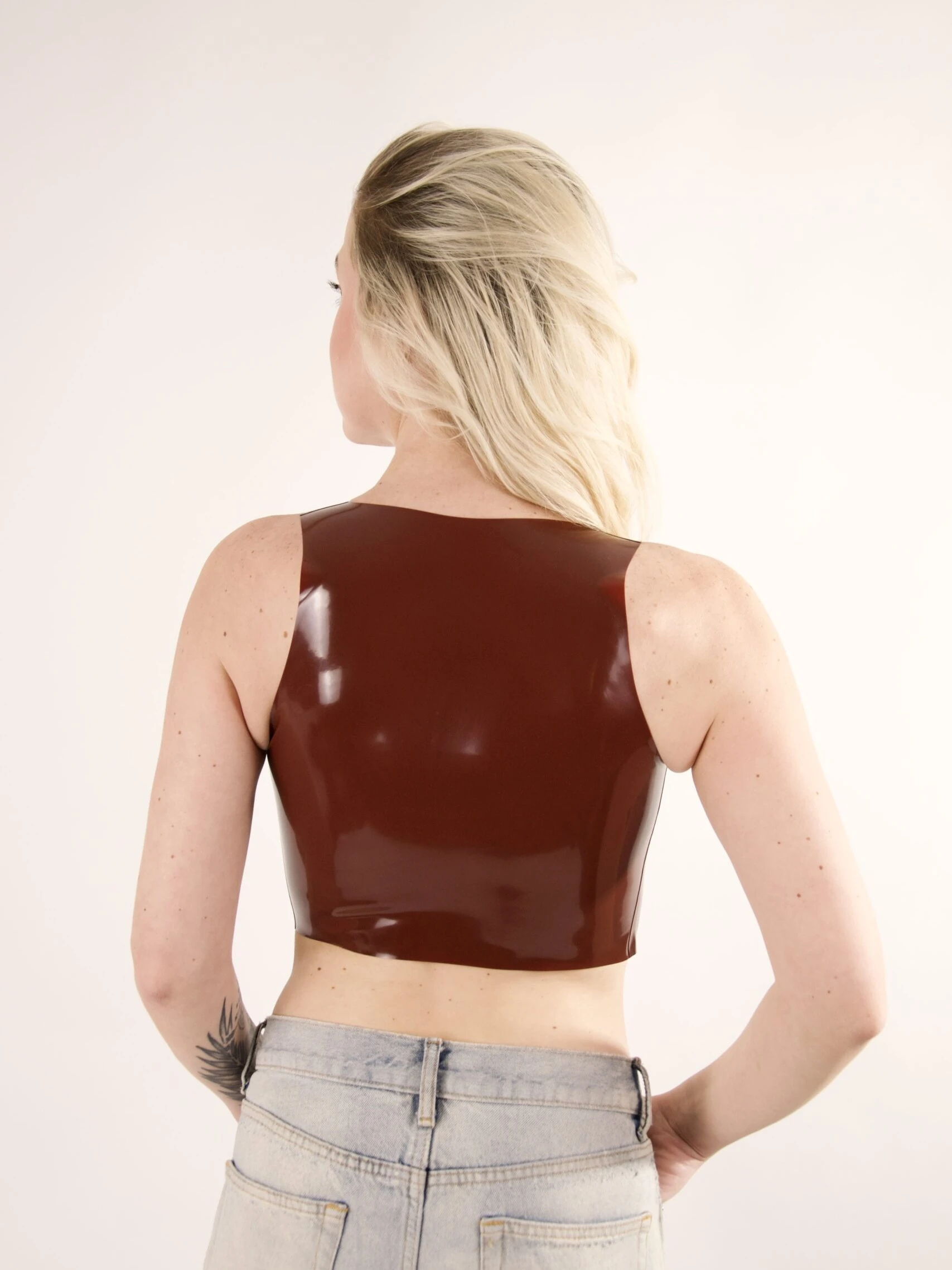 Latex Quarter-Zip Crop Top Latex Quarter-Zip Crop Top