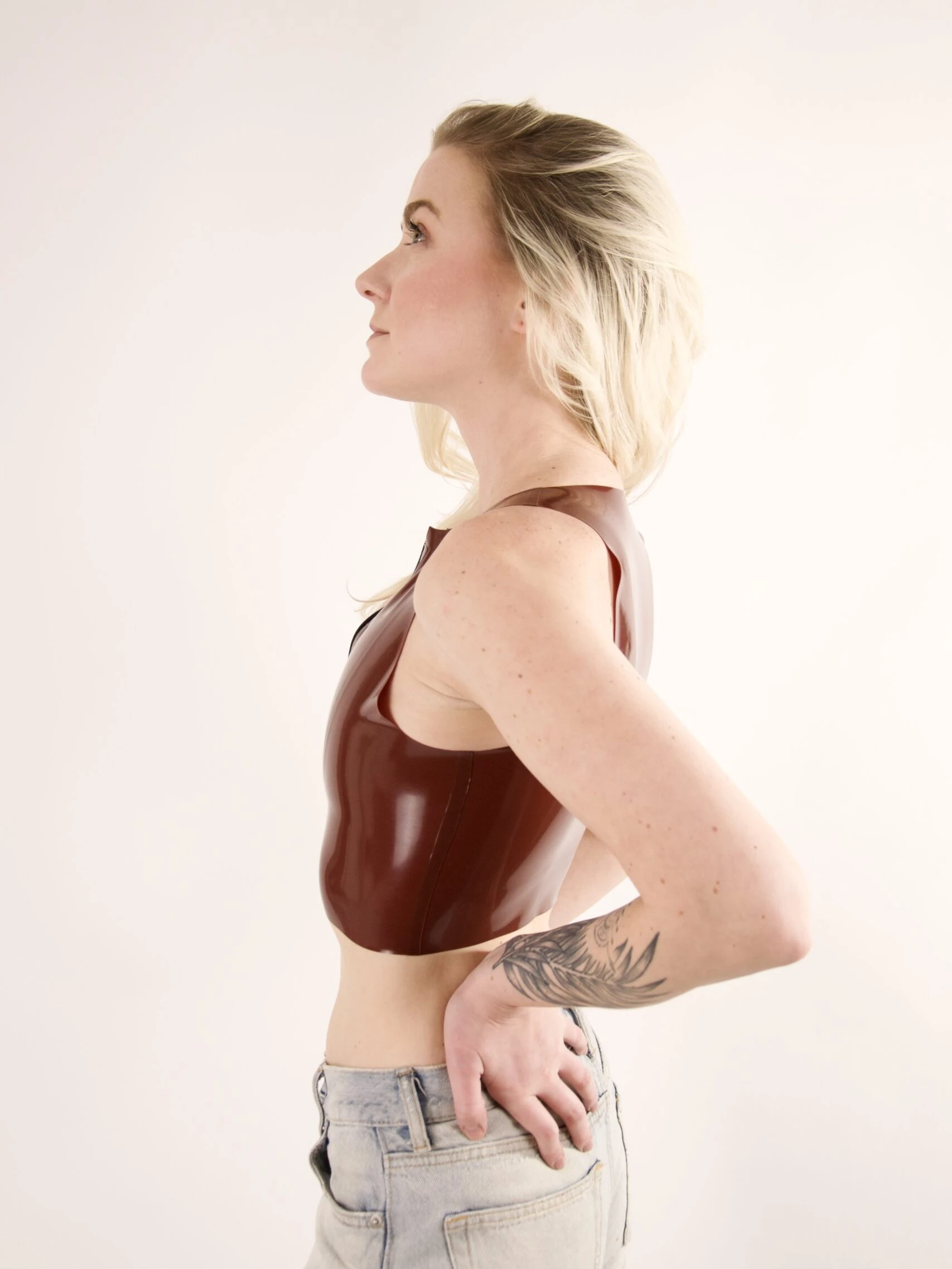 Latex Quarter-Zip Crop Top Latex Quarter-Zip Crop Top