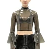 Latex Quarter-Zip Crop Top Latex Quarter-Zip Crop Top
