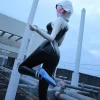 Latex Rei Ayanami White Cosplay Bodysuit