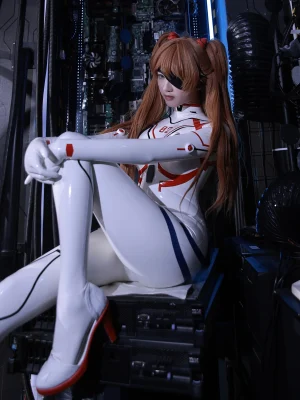 Latex White Asuka Tight Combat Suit