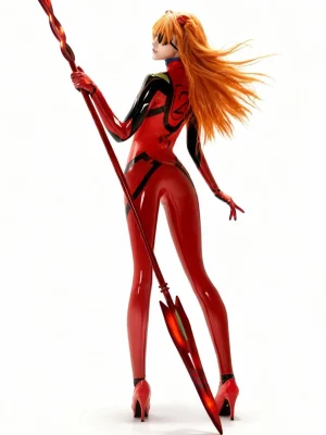 Latex Asuka Theatrical Version Cosplay Bodysuit