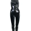 Black Round neck latex bodysuit