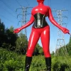 Black Sleek Latex Catsuit with High Gloss Finish