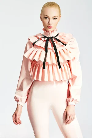 Latex Frills Galore Shirt-style Female