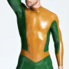 Latex Male Arrowhead Back Zip Catsuit