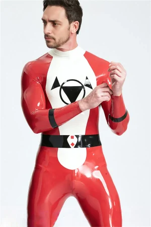 Latex Male Drone Back Zip Catsuit
