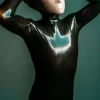 Latex Male Eyes-entry Zipperless Gimp Latex Catsuit
