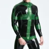 Latex Male Blazing Gold Back Zip Catsuit