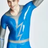 Latex Male Shark Tooth Look Catsuit