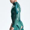 Latex Male Classic Round-Neck Sleeveless Catsuit