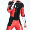 Latex Male Nightwing Catsuit With Feet